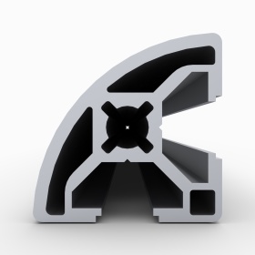 OB-30R-BP | Профиль 30х30 мм, закругленный. Паз 8 мм (без покрытия) изображение 3