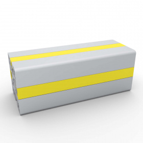 Заглушка желтая, пазовая, желтая, паз 10 мм