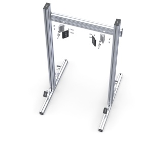 Монтаж одноканального экрана для симрейсинга на алюминиевом профиле серии 40 с пазом 10 мм