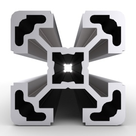 OB-4040S10-BP | Профиль 40х40 мм. Паз 10 мм (Без покрытия) изображение 5