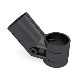 Кронштейн DF14B для труб 28 мм, модульное трубное соединение под 135°, металл, черный