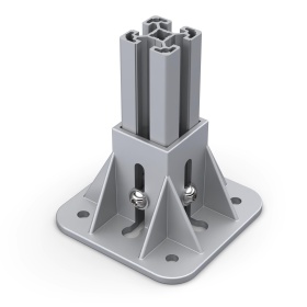 RSI-7204C | Фундаментная опора, алюминиевая, для профиля 40x40, крепление в центре изображение 0