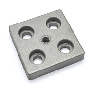 7005-AL-Slot10-M12 | Опорная плита алюминиевая M12-80х80 паз 10