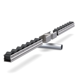 Кронштейн для перпендикулярного соединения круглой трубы в модульных системах.