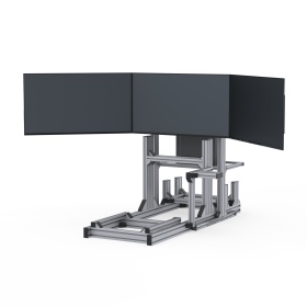 Трипл скрин в сборе с кокпитом для симрейсинга облегчённый (серия 40 паз 10 мм) Анодированный