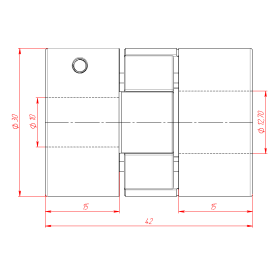 MH-D30L42-10x12.7 | Муфта соединительная, кулачковая изображение 3