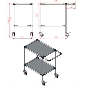 Чертеж подкатная 700х500х900-2