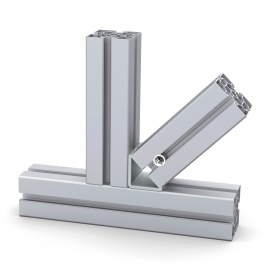 Трехстороннее соединение конструкционных профилей 60х60