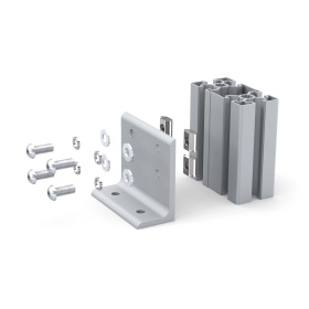 Схема крепления алюминиевой фундаментной опоры к конструкционному профилю 50х100 мм