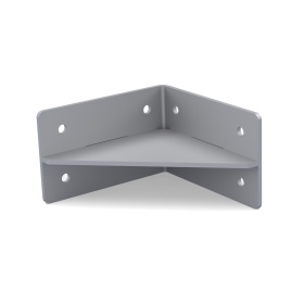 Сварной уголок 135х135 мм с ребром жесткости для алюминиевого профиля серии 45