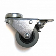 RSI93505002 | Колесо поворотное c тормозом D50, отв. D10.4, серая резина