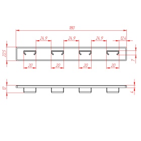 Чертёж серая заглушка 22,5180-CAP-GRAY