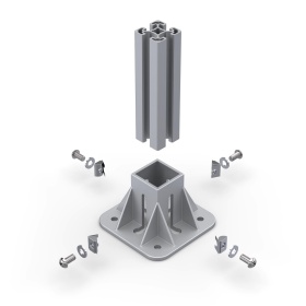 RSI-7204C | Фундаментная опора, алюминиевая, для профиля 40x40, крепление в центре изображение 3