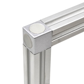 Кубический соединитель с профилем 20х20 с комплектными заглушками