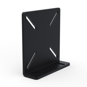 Прочный стальной кронштейн 5 мм с углом 90° и порошковым покрытием, чёрный.