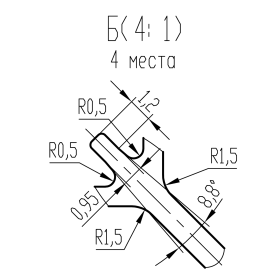 OB-4040S10-SL-RAL5005 | Профиль облегченный 40х40 мм. Паз 10 мм (Синий) изображение 3