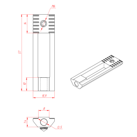 326.0100A.01 | Торцевой внутренний соединитель, паз 8 мм серия 30 изображение 8