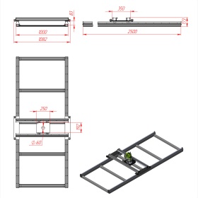 чертёж: RSI-21001-1 — станок для выравнивания слэбов 1000×2500 мм