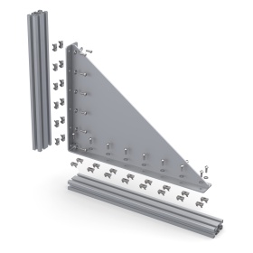 Стальной большой 330х450 мм сварной уголок схема крепления на сухари с пружиной на паз 8 мм