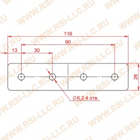 Чертеж для соединительной пластины П-4-30