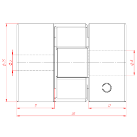 MH-D25L35-5x8 | Муфта соединительная, кулачковая изображение 3