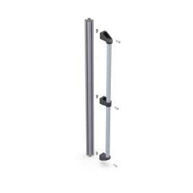 Алюминиевая ручка DH28-L950-E2-C1 принцип крепления, общий вид