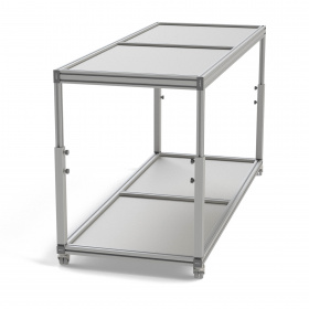 Подкатной стол 1800х700 мм для перемещения оборудования в рабочей зоне с высотой подъема до 950 мм