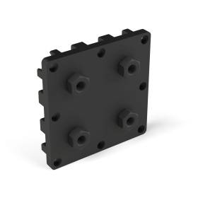 TS-8080-Connector | Соединитель стальной к телескопическому профилю 80х80 для шарниров 80х80 изображение 1
