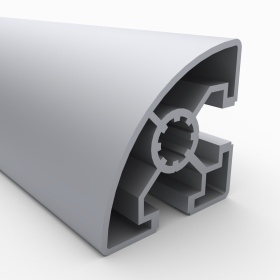 OB-45R-BP | Профиль 45х45 мм, закругленный. Паз 10 мм (Без покрытия) изображение 2