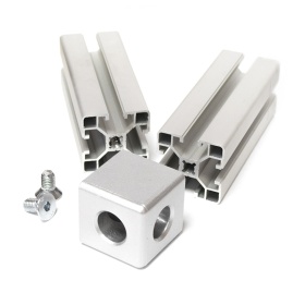 Кубический угловой соединитель 40х40 мм на 2 соединения