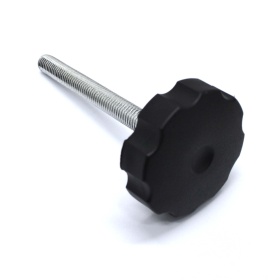 Фиксатор барашкового типа, пластиковое основание d50 мм, резьба М10х85 мм