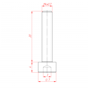  M4x20 , DIN912