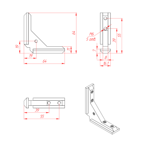 2131 | Внутренний угловой соединитель для монтажа панелей, паз 8 изображение 5