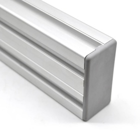 Торцевая заглушка для профиля 40х80 с пазом 10 мм, серая