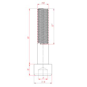 Винт М10x50 DIN912 (полуцилиндр) кл.пр. 8.8 изображение 1