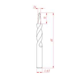 Чертёж сверла под имбус М3