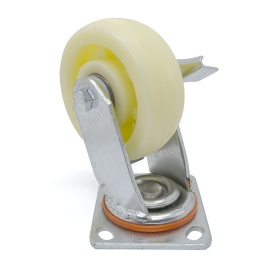 Промышленное колесо RSI91212501-02 установлено на тележку: поворотная опора с тормозом, d = 120 мм, нагрузка 300 кг