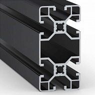 OB-4080L-BLACK | Профиль 40х80 мм, облегченный. Паз 8 мм (Черный анодированный)