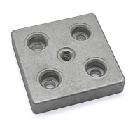 7005-AL-Slot8-M12 | Опорная плита алюминиевая M12-80х80 паз 8