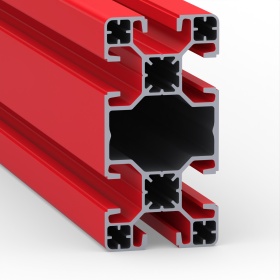 OB-4080S10-SL-RAL3020 | Профиль облегченный 40х80 мм. Паз 10 мм (Красный) изображение 0