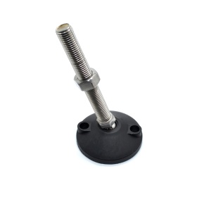 7933 | Опора наклонная нержавеющая. Основание 100 мм. Шпилька М20х150 мм.