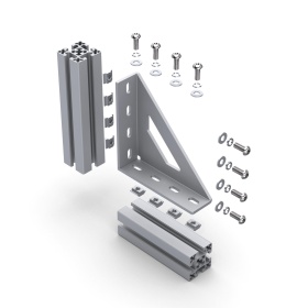 8506s | Стальной угловой соединитель 50х160 мм усиленный изображение 5
