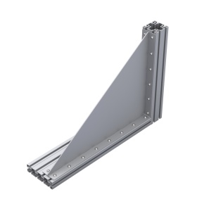 Уголок 495х675 мм сталь с ребром для профиля серии 45