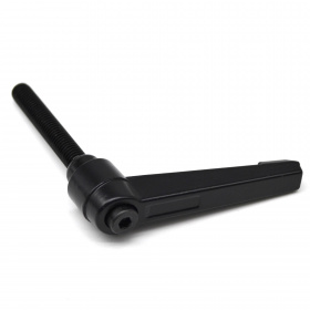 Черная металлическая ручка-фиксатор с наружной резьбой М8х50