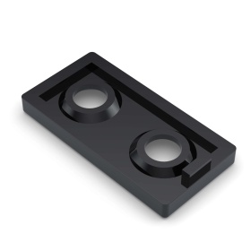 Торцевая черная заглушка 20х40