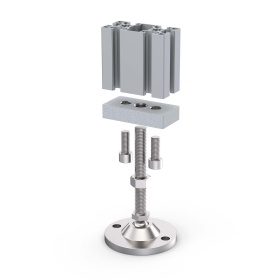 7790 | Опора нержавеющая наклонная, шпилька М16х120, Основание 100мм изображение 6