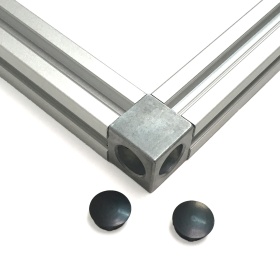 Профили 20х20 соединенные через кубический соединитель арт. 335.0210A.01