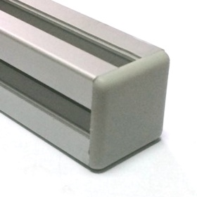 Серая пластиковая торцевая заглушка 30х30