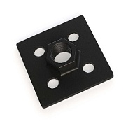 7005-S10-STEEL-М20 | Опорная плита стальная 80х80 (М20) паз 10 мм