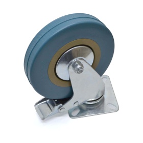 933125 | Колесо поворотное с тормозом D125 с платформой 76х76 мм, креп. 60х60 мм, 100 кг изображение 4